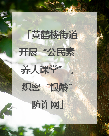 黄鹤楼街道开展“公民素养大课堂”，织密“银龄”防诈网
