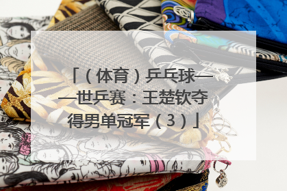 （体育）乒乓球——世乒赛：王楚钦夺得男单冠军（3）