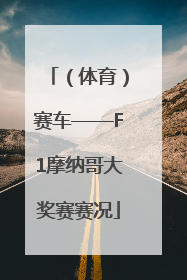 （体育）赛车——F1摩纳哥大奖赛赛况