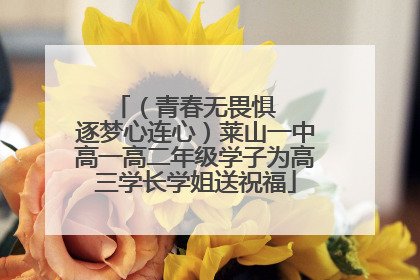 （青春无畏惧   逐梦心连心）莱山一中高一高二年级学子为高三学长学姐送祝福