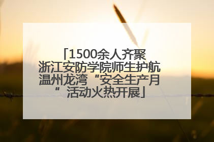 1500余人齐聚 浙江安防学院师生护航温州龙湾“安全生产月”活动火热开展