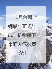 1号台风“蝴蝶”正式生成！杭州接下来的天气很复杂