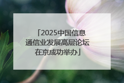 2025中国信息通信业发展高层论坛在京成功举办