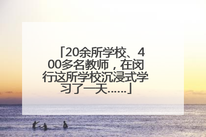 20余所学校、400多名教师，在闵行这所学校沉浸式学习了一天……