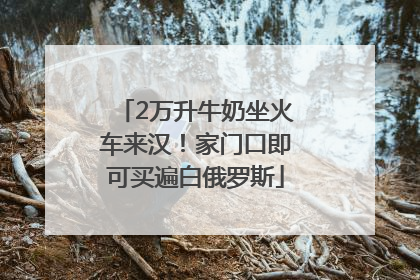 2万升牛奶坐火车来汉！家门口即可买遍白俄罗斯